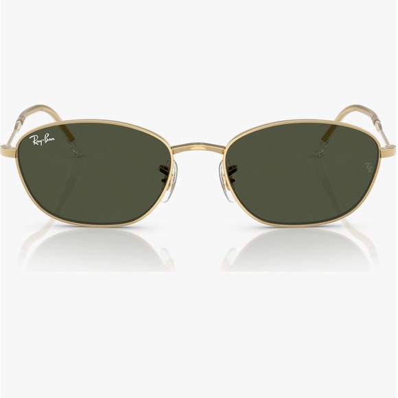 Ray-Ban Women's Sunglasses with Gold Frame and Green Lenses - Picture 3 of 3